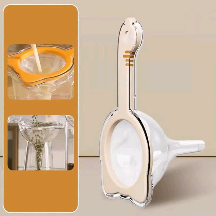 Funnel with sieve