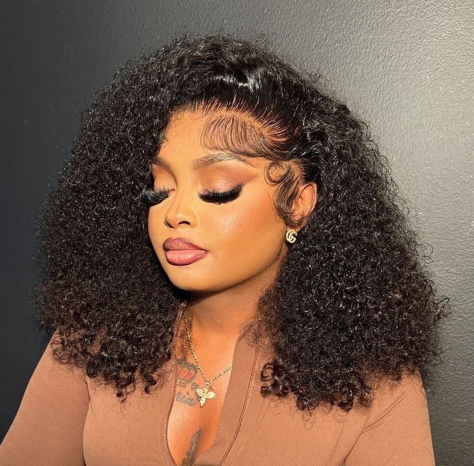 16” sdd  13*4 frontal  pixie curls unit