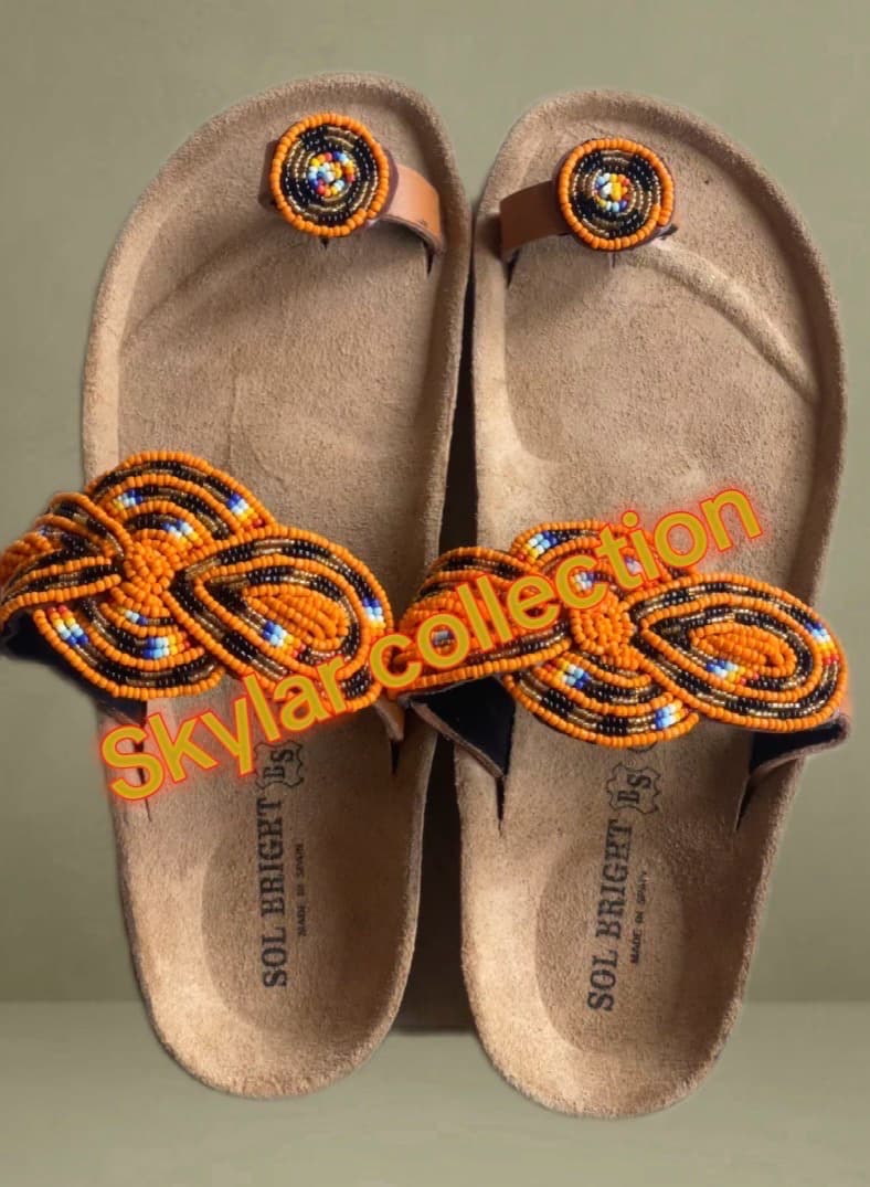 African-made ladies slippers