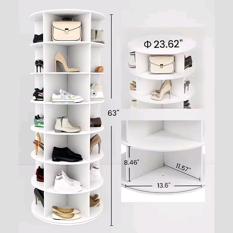 360 rotating shoe rack