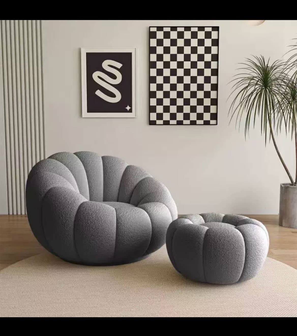 Luxury rotatable Sofa with leg rest