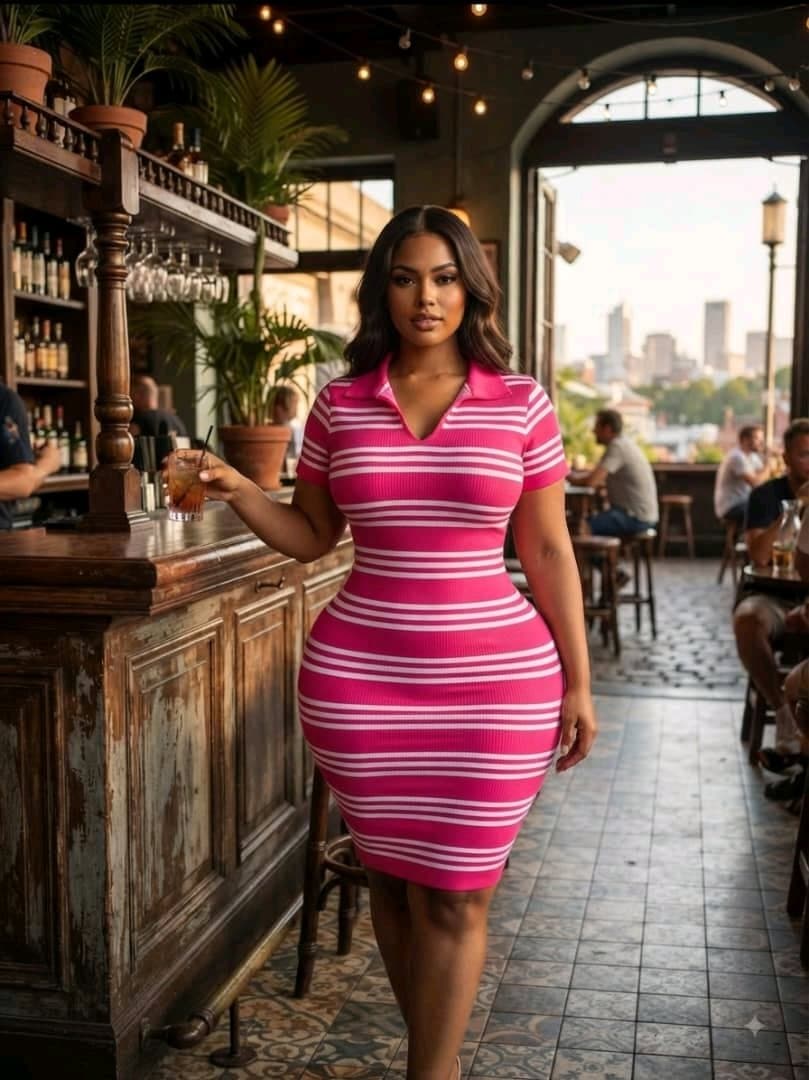 stripped dress