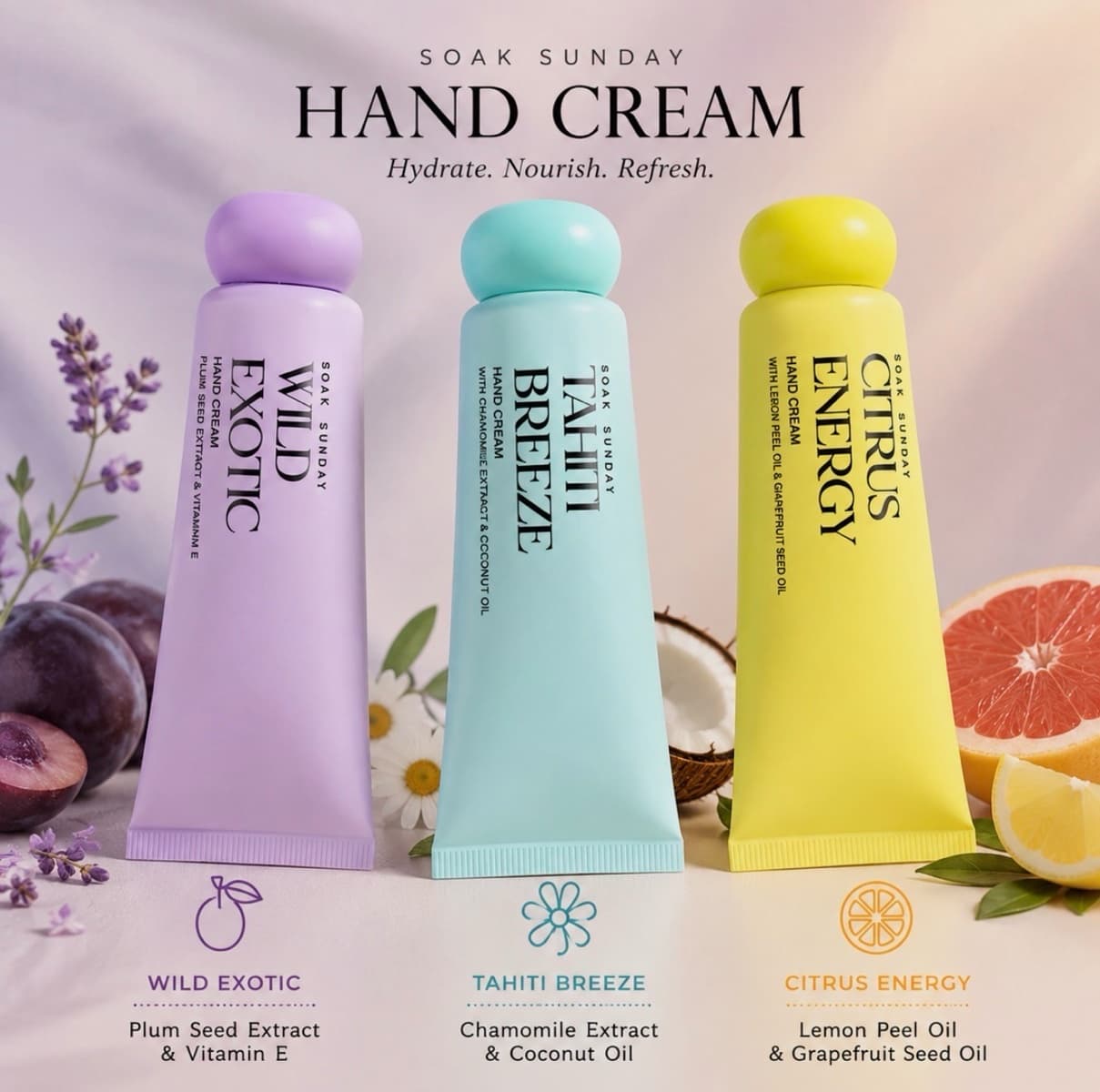 Soak Sunday nourishing hand cream