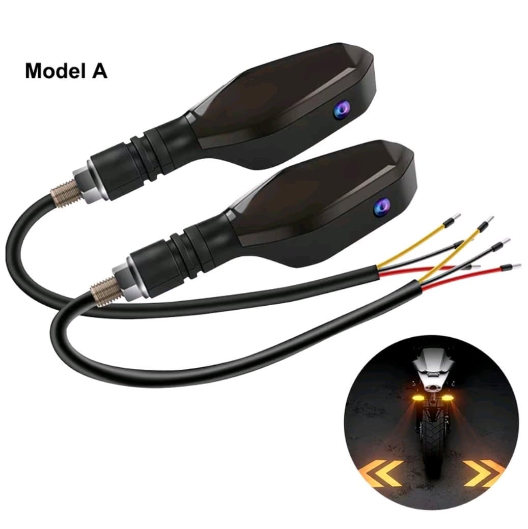 2pcs/Set Motorcycle LED Projection Lights with Amber Arrow Projection