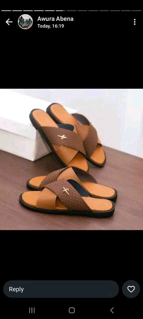 Leather slippers