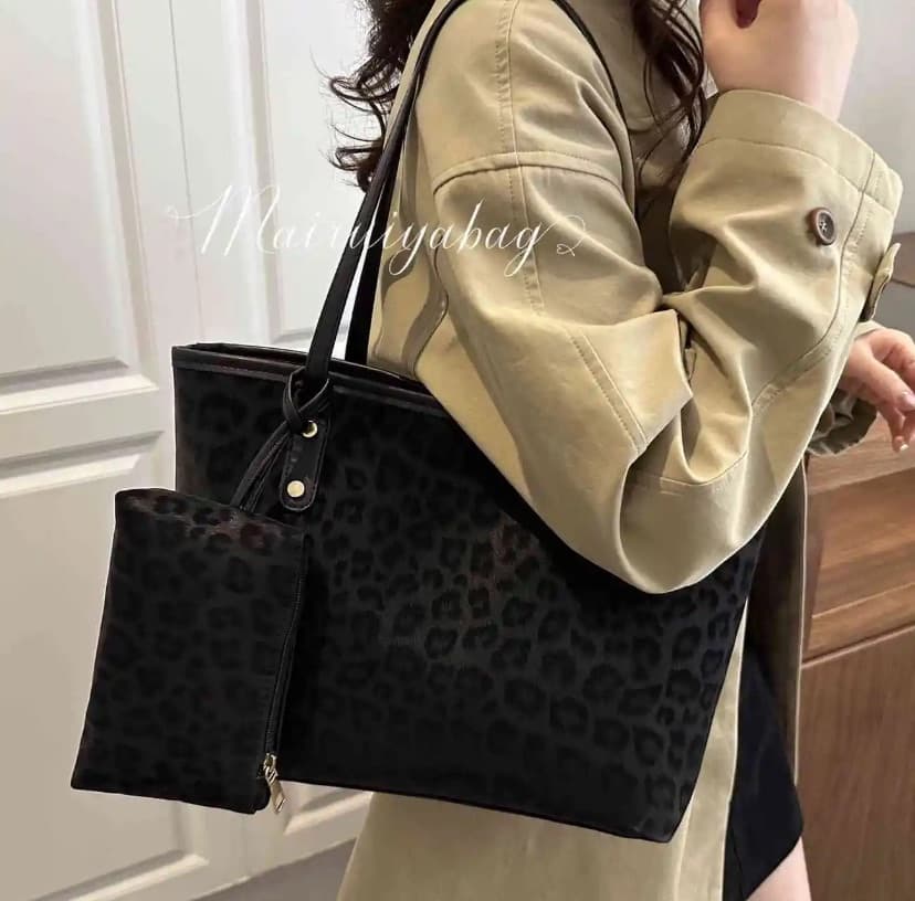 QUALITY LEOPARD DESIGN TOTE BAG