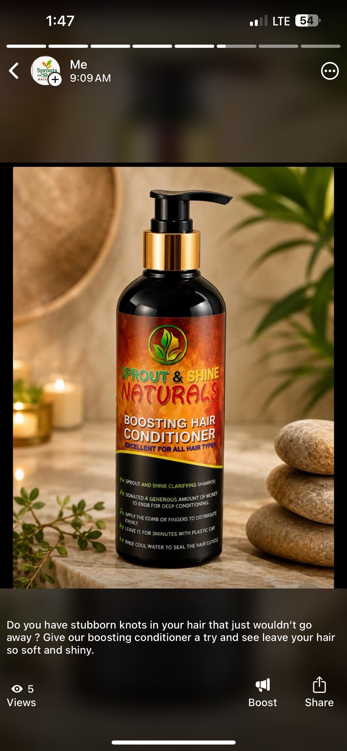 Boosting hair conditioner
