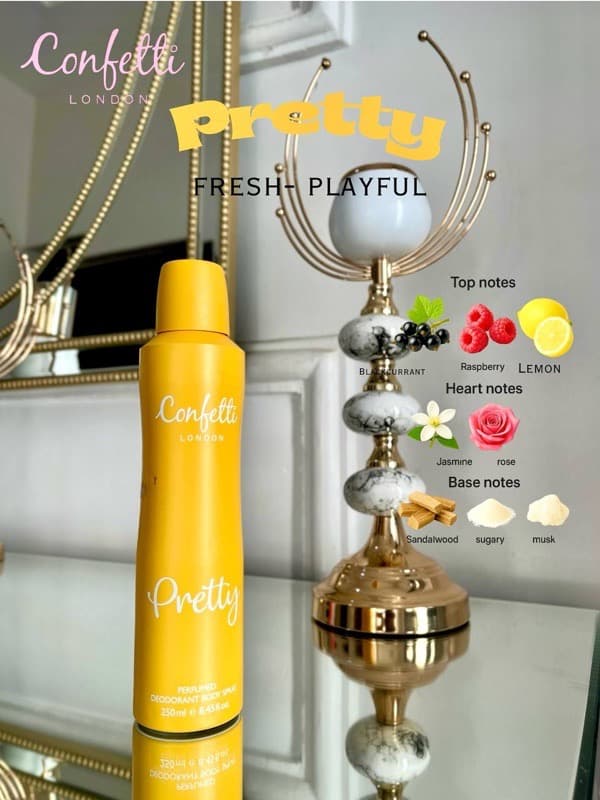 confetti deodorant body spray