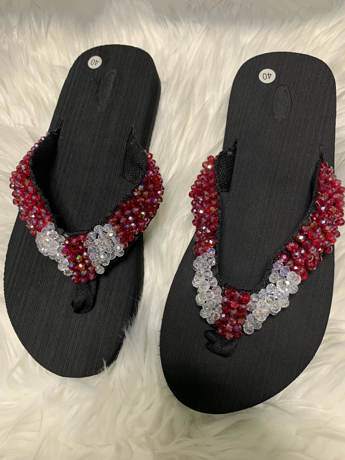 Customized beads slippers