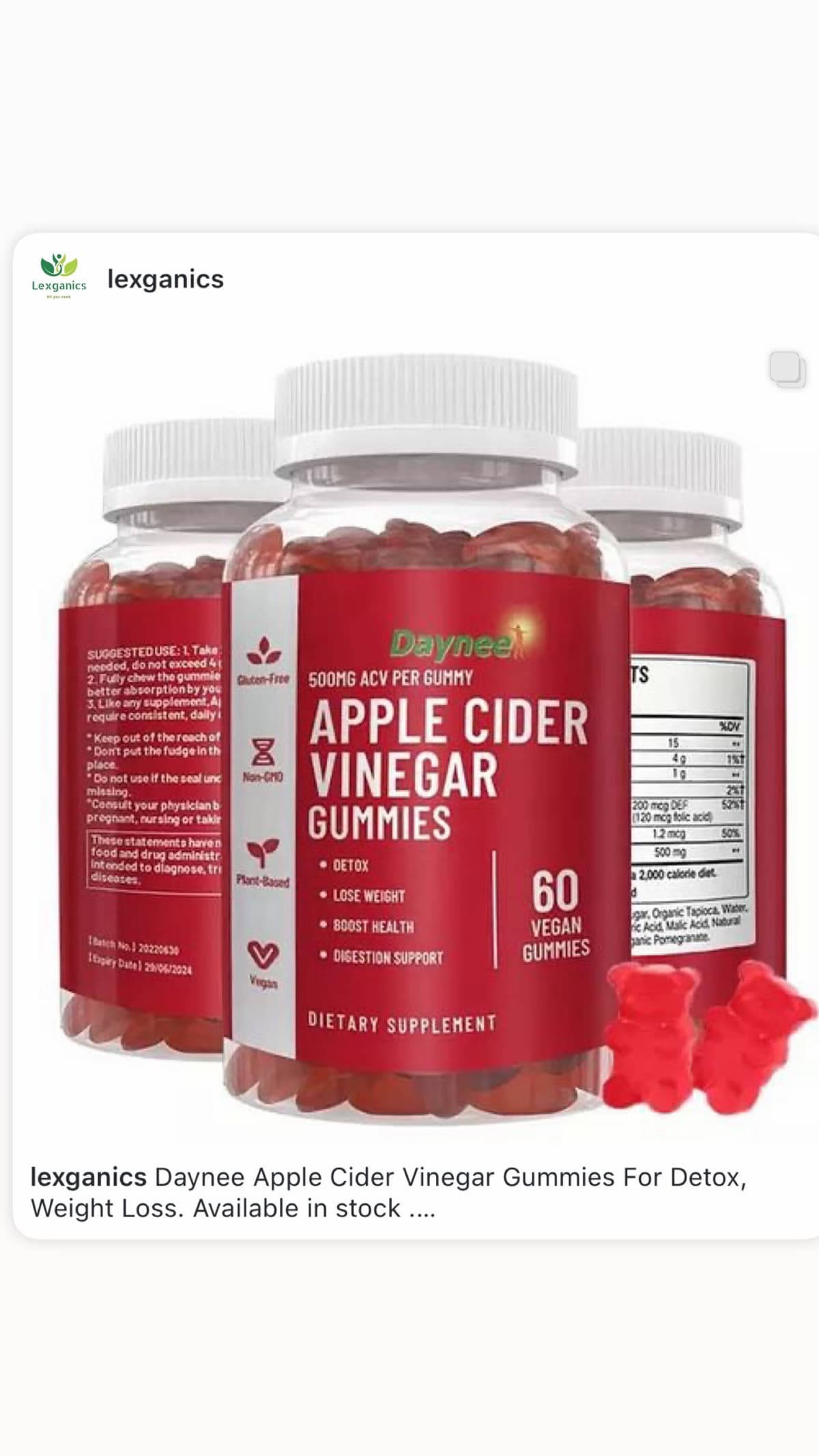 APPLE CIDER VINEGAR GUMMIES