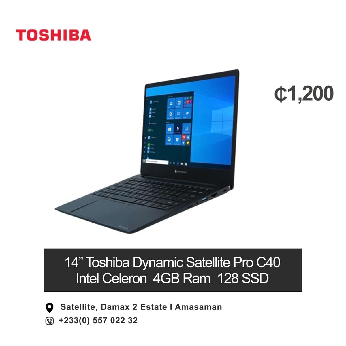 14” Toshiba Dynamic Satellite Pro C40